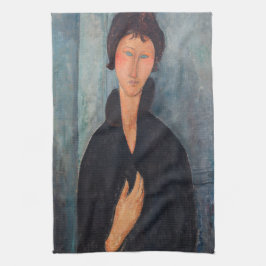 Amedeo Modigliani - Frau mit blauen Augen Geschirrtuch