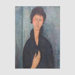 Amedeo Modigliani - Frau mit blauen Augen Seidenpapier