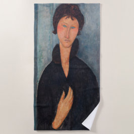 Amedeo Modigliani - Frau mit blauen Augen Strandtuch