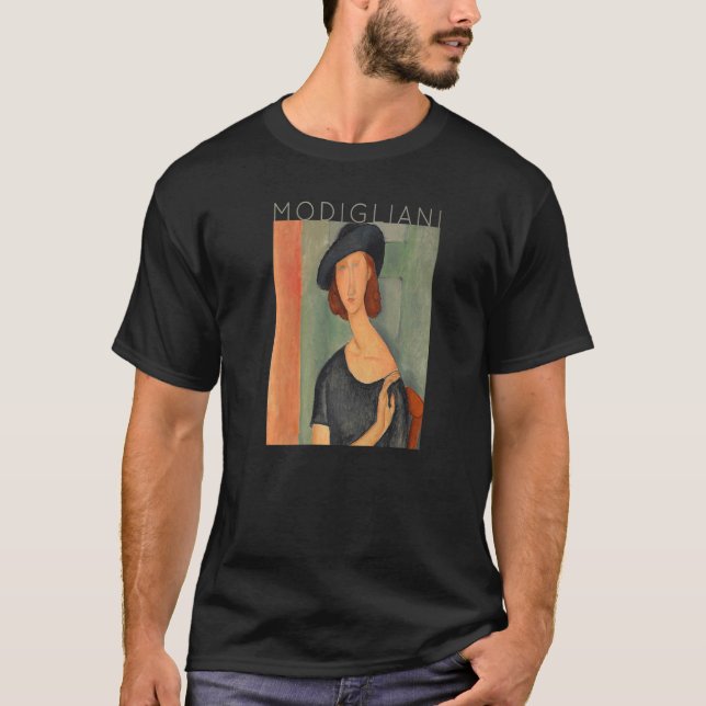 Amedeo Modigliani Jeanne Hebuterne Au Chapeau for T-Shirt (Vorderseite)