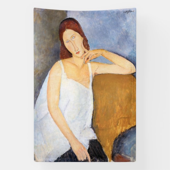 Amedeo Modigliani - Jeanne Hebuterne Banner (Vertikal)