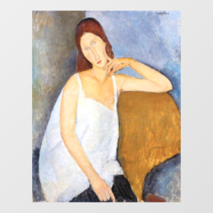 Amedeo Modigliani - Jeanne Hebuterne Fensteraufkleber
