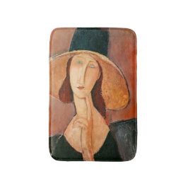 Amedeo Modigliani - Jeanne Hebuterne in Large Hat Badematte