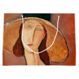 Amedeo Modigliani - Jeanne Hebuterne in Large Hat Große Geschenktüte