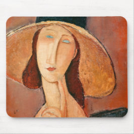 Amedeo Modigliani - Jeanne Hebuterne in Large Hat Mousepad