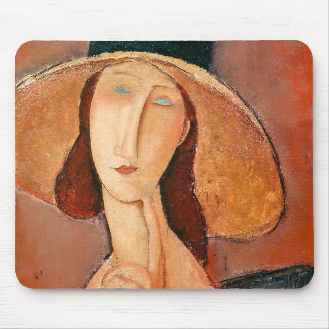 Amedeo Modigliani - Jeanne Hebuterne in Large Hat Mousepad (Vorne)