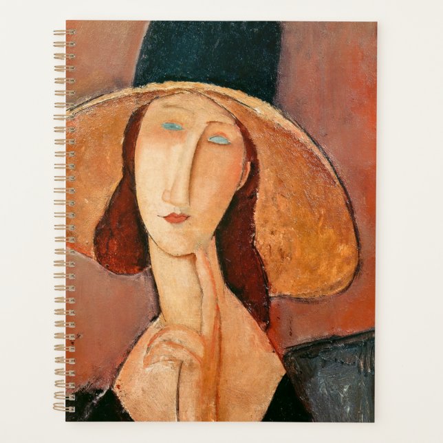 Amedeo Modigliani - Jeanne Hebuterne in Large Hat Planer (Vorderseite)