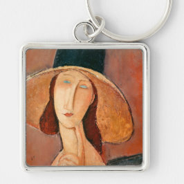 Amedeo Modigliani - Jeanne Hebuterne in Large Hat Schlüsselanhänger