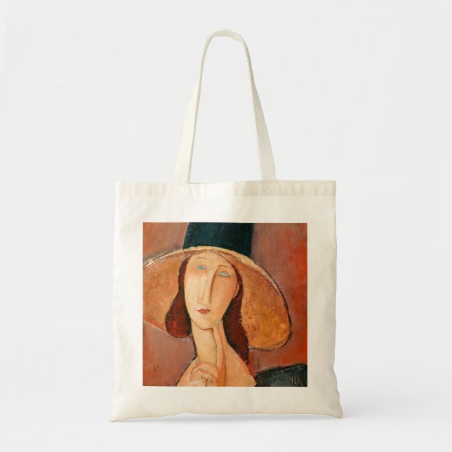 Amedeo Modigliani - Jeanne Hebuterne in Large Hat Tragetasche (Vorne)