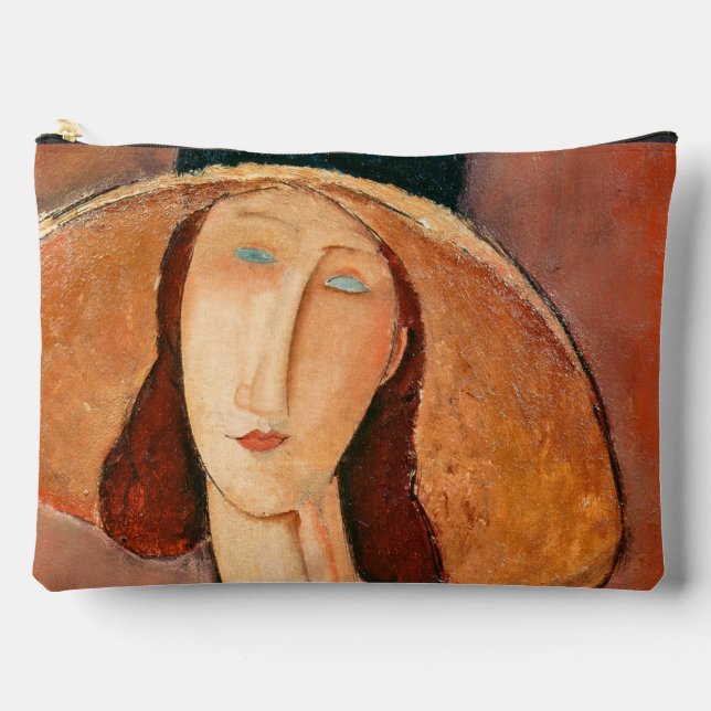 Amedeo Modigliani - Jeanne Hebuterne in Large Hat Zubehörtasche (Vorderseite)
