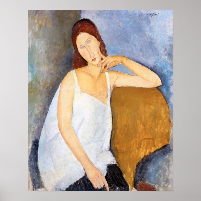 Amedeo Modigliani - Jeanne Hebuterne Poster (Vorne)