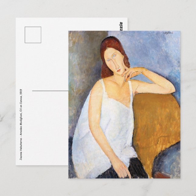 Amedeo Modigliani - Jeanne Hebuterne Postkarte (Vorne/Hinten)
