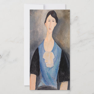 Amedeo Modigliani - Junge Frau in blau Dankeskarte