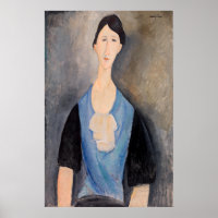 Amedeo Modigliani - Junge Frau in blau