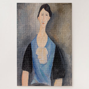 Amedeo Modigliani - Junge Frau in blau Puzzle