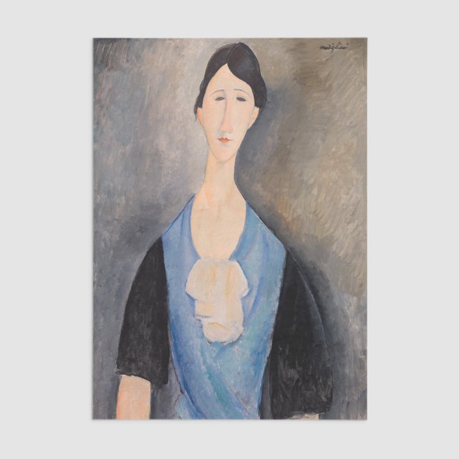 Amedeo Modigliani - Junge Frau in blau Seidenpapier (Von Creator hochgeladen)