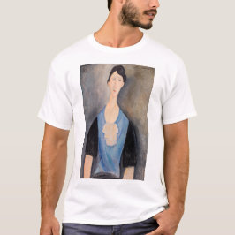 Amedeo Modigliani - Junge Frau in blau T-Shirt