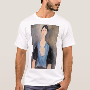 Amedeo Modigliani - Junge Frau in blau T-Shirt