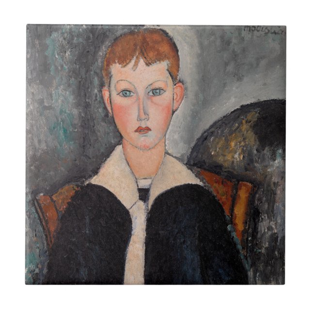 Amedeo Modigliani - Junge in Sailor Anzug Fliese (Vorderseite)