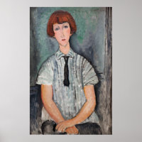 Amedeo Modigliani - Jungenmädchen in einer gestrei