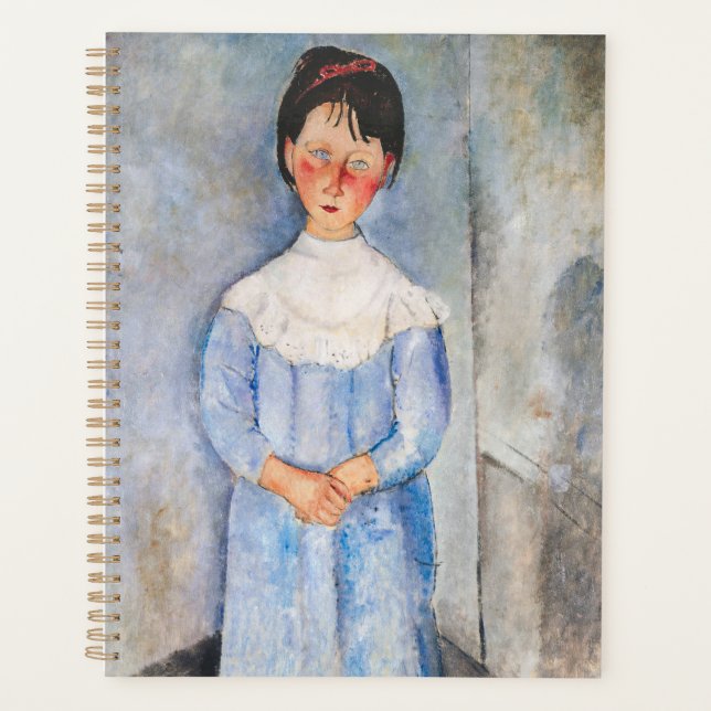 Amedeo Modigliani - Kleines Mädchen in Blau Planer (Vorderseite)