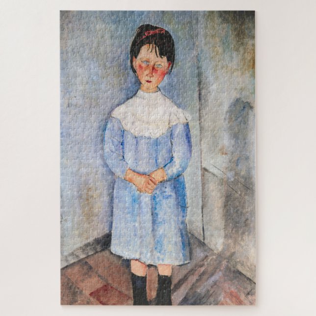 Amedeo Modigliani - Kleines Mädchen in Blau Puzzle (Vertikal)