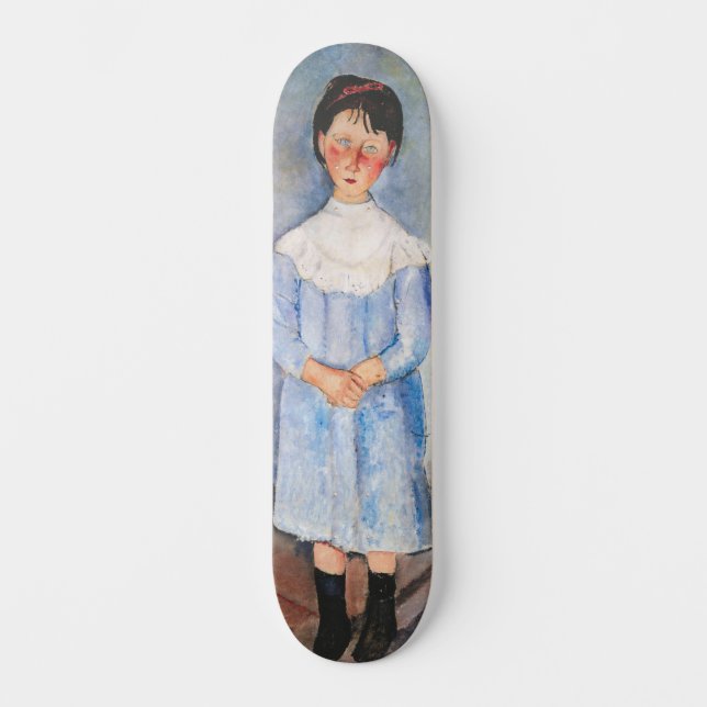 Amedeo Modigliani - Kleines Mädchen in Blau Skateboard (Vorderseite)