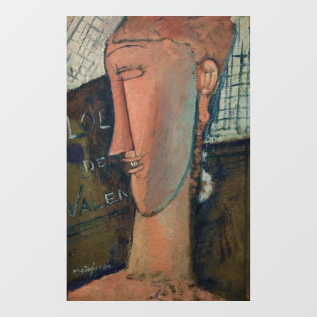 Amedeo Modigliani - Lola de Valence Fensteraufkleber (Blatt)