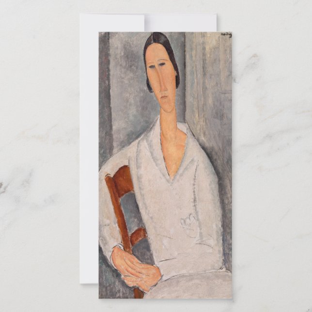 Amedeo Modigliani — Madame Hanka Zborowska Leaning Dankeskarte (Vorderseite)