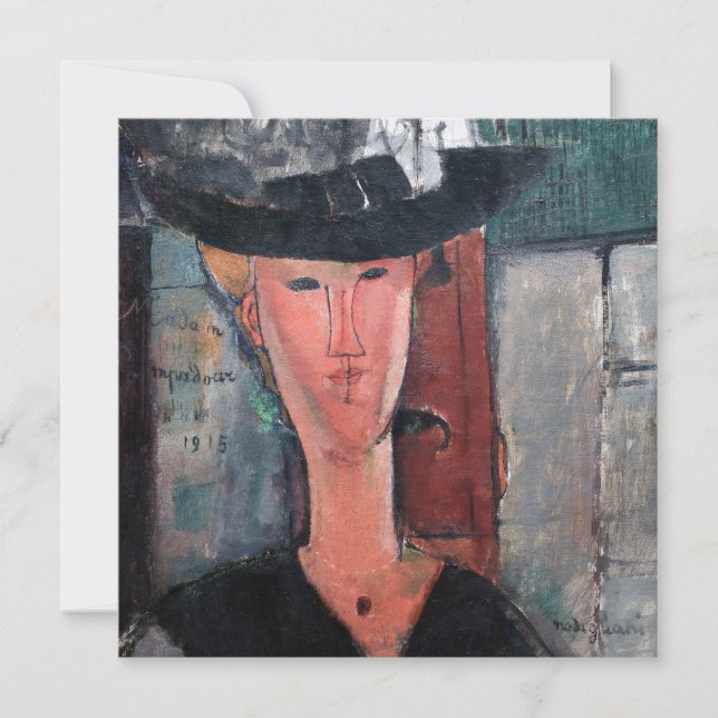 Amedeo Modigliani - Madame Pompadour Dankeskarte (Vorderseite)
