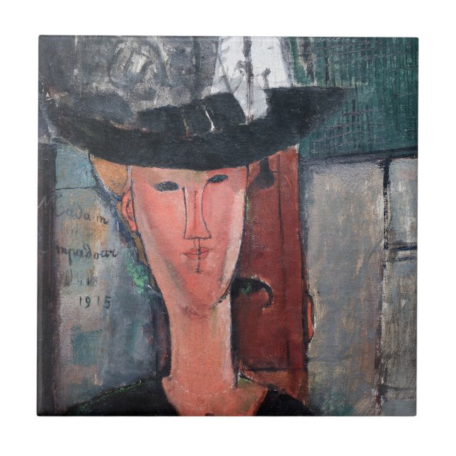 Amedeo Modigliani - Madame Pompadour Fliese (Vorderseite)