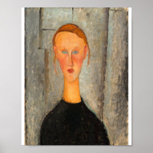 Amedeo Modigliani - Mädchen mit blauen Augen Poster