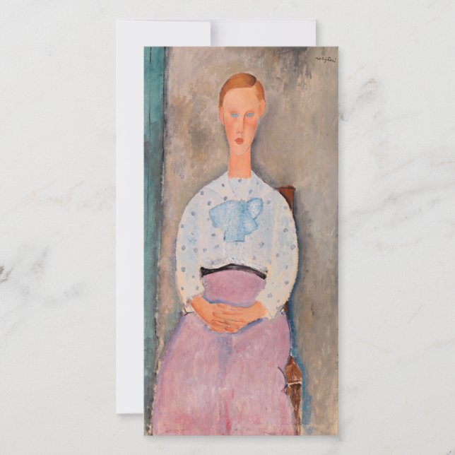 Amedeo Modigliani - Mädchen mit Polka-Dot-Bluse Dankeskarte (Vorderseite)