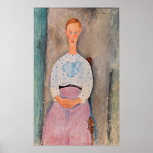 Amedeo Modigliani - Mädchen mit Polka-Dot-Bluse Poster