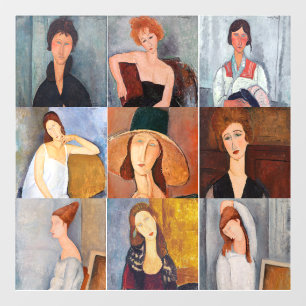 Amedeo Modigliani - Meisterwerke - Collage Fensteraufkleber