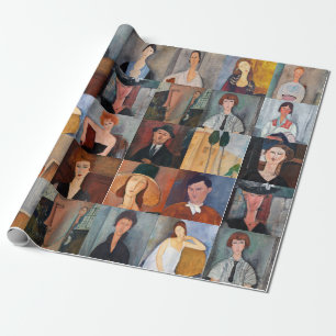 Amedeo Modigliani - Meisterwerke - Collage Geschenkpapier