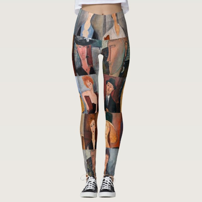 Amedeo Modigliani - Meisterwerke - Collage Leggings (Vorderseite)