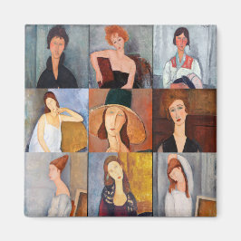 Amedeo Modigliani - Meisterwerke - Collage Magnet