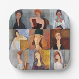 Amedeo Modigliani - Meisterwerke - Collage Pappteller
