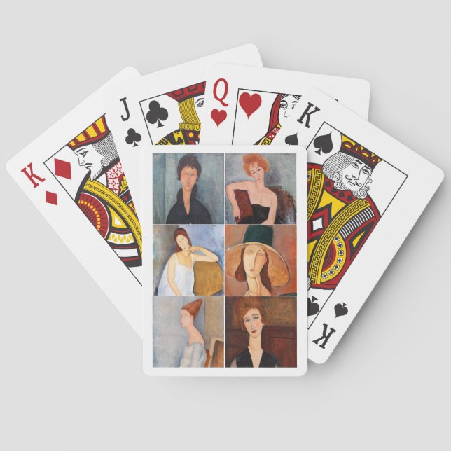 Amedeo Modigliani - Meisterwerke - Collage Spielkarten (Rückseite)