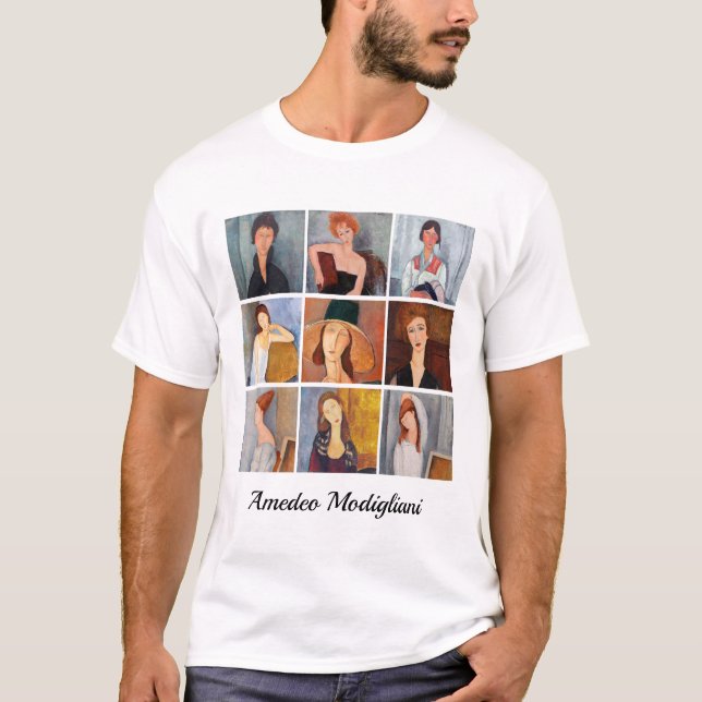 Amedeo Modigliani - Meisterwerke - Collage T-Shirt (Vorderseite)