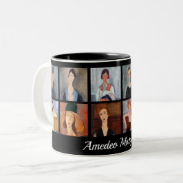 Amedeo Modigliani - Meisterwerke - Collage Zweifarbige Tasse