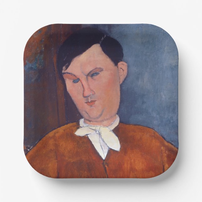 Amedeo Modigliani - Monsieur Deleu Pappteller (Vorderseite)