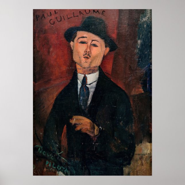 Amedeo Modigliani - Paul Guillaume, Novo Pilota Poster (Vorne)