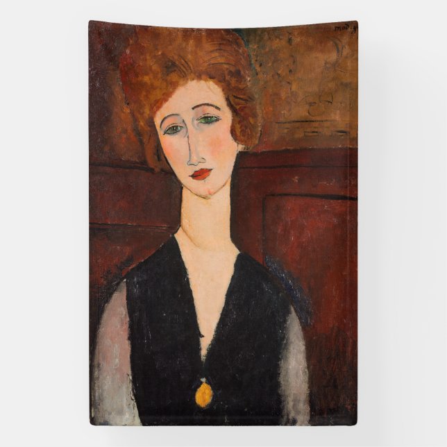Amedeo Modigliani - Portrait einer Frau Banner (Vertikal)