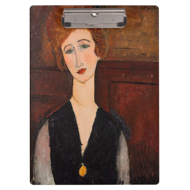 Amedeo Modigliani - Portrait einer Frau Klemmbrett (Vorderseite)