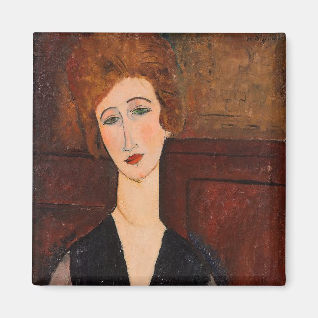 Amedeo Modigliani - Portrait einer Frau Magnet (Vorne)