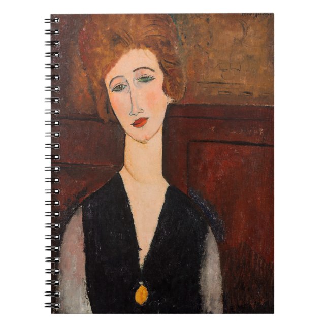 Amedeo Modigliani - Portrait einer Frau Notizblock (Vorderseite)