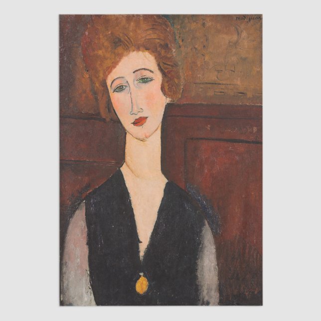 Amedeo Modigliani - Portrait einer Frau Seidenpapier (Von Creator hochgeladen)