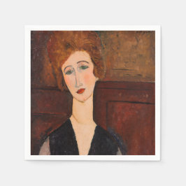 Amedeo Modigliani - Portrait einer Frau Serviette